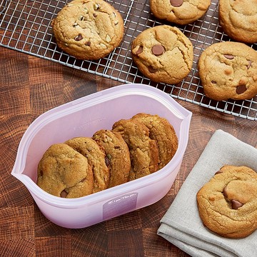 【ZipTop】美國白金矽膠袋 24oz/710ml碗型袋(M)-丁香紫