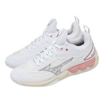 Mizuno 美津濃 排球鞋 Wave Luminous 3 女鞋 白 灰 緩衝 室內運動 V1GC2420-73