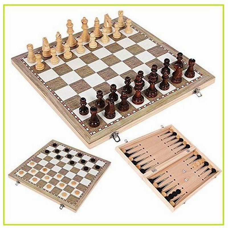 Homemari 3 In 1チェスセット 折りたたみ式チェスチェスチェッカーセット 旅行木製ボードゲーム チェスセ 通販 Lineポイント最大0 5 Get Lineショッピング
