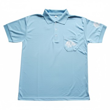 Mackeral 波趴POLO衫 吸濕排汗 速乾 輕量 乾爽 透氣 100%聚酯纖維  M  水藍色