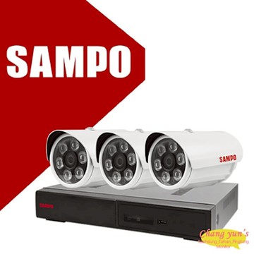 昌運監視器 SAMPO 聲寶 4路3鏡優惠組合 DR-TWEX3-4 VK-TW2C66H 2百萬畫素紅外線攝影機