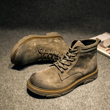 2025新款馬丁靴男中幫英倫風增高鞋春夏工裝靴男士靴子高幫工裝靴