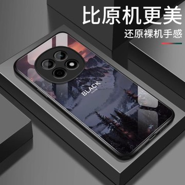 適用oppoa5pro手機殼a5pro黑色風景高級玻璃硬殼保護套OPPO新款鏡頭全包防摔軟殼PJY110男女網紅創意簡約外殼