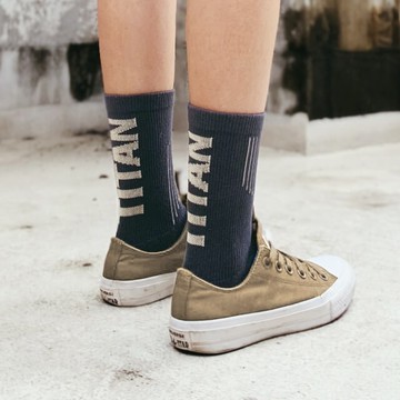 【titan】舒壓生活中筒襪_深灰~純棉透氣