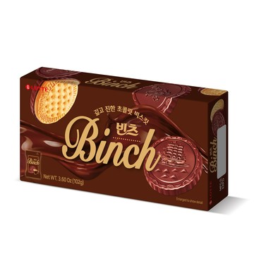 韓國樂天BINCH 巧克力餅乾(102g)