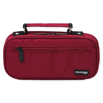 moongoo 手提筆袋  酒紅色  1組