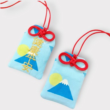 【可客製祝福】和風富士山。御守款平安符袋 (可繡名字)