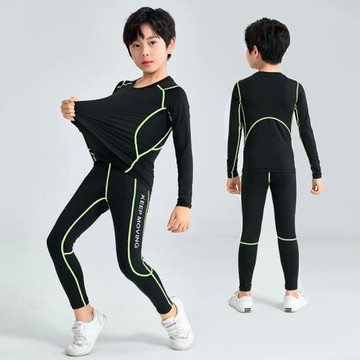 秋冬兒童籃球服緊身衣訓練服秋打底內搭男童秋季足球運動套裝女