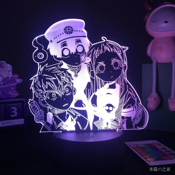 🕹️免運🕹️電競房擺件 電競桌麵裝飾 動漫地縛少年花子君手辦夜燈二次元學生臥室書桌擺件LED臺燈禮物 VY72
