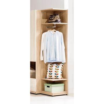 【H&D東稻家居】1.5x6.5尺轉角開放衣櫃/收納衣櫃/置物衣櫃(TJS1-03880)