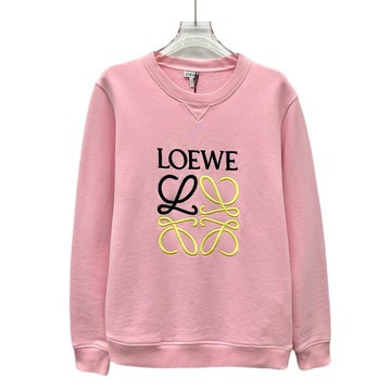 (L) loewe 粉色 logo 刺繡長袖上衣