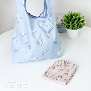 Peanuts Snoopy FlexBag超輕量折疊購物袋｜Norns史努比 附登山扣可吊掛 可肩背大容量環保袋