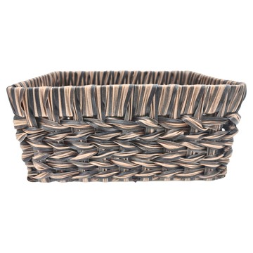 米禾 仿蒲草收納籃 34cmL x 23cmW x 16cmH  可可色  1個