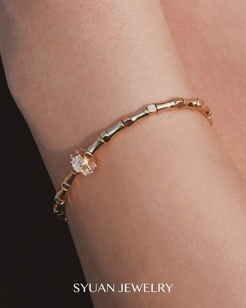 Nefertari奈菲爾塔莉— 18k 真金電鍍獨特手環鏈生日 情人節禮物