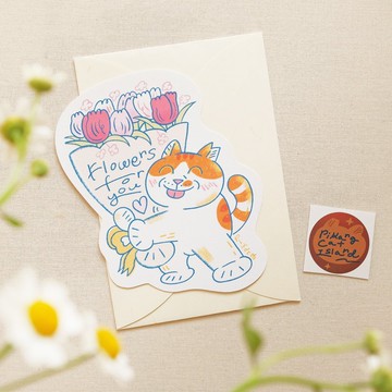 貓島造型卡 / 送你鬱金香