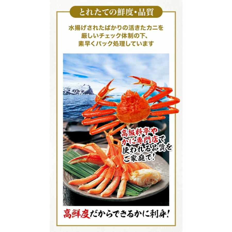 カット 生 ズワイガニ 総重量4kg ハーフポーション 生食可 かにしゃぶ 刺身 かに カニ 蟹 ずわいがに