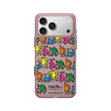 iPhone 17 Pro Max Clear (相機按鈕) 晶醺玫 - Keith Haring - 跳舞的人