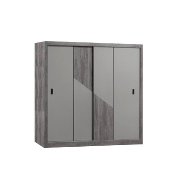 ASSARI-尊品7X7尺推門衣櫃(寬212x深60x高202cm)灰橡