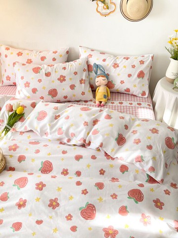 床單四件套全棉夏季少女心套件裸睡床上三件套學生宿舍女孩公主風