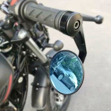 統編發票/免運 適用摩托車復古後視鏡反光鏡機車踏板車街車福喜改裝車把鏡倒車鏡 後視鏡 看後鏡 機車後視鏡 機車看後鏡 機
