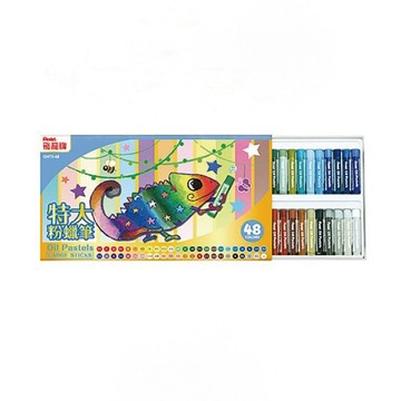 【Pentel 飛龍】48色特大粉蠟筆 /盒 GHT2-48