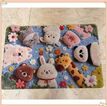 本土出貨✨軟式珪藻土地墊 卡通動物甜點吸水腳踏墊 可彎折捲收速乾防滑 衛浴玄關門墊 多尺寸 可開統編