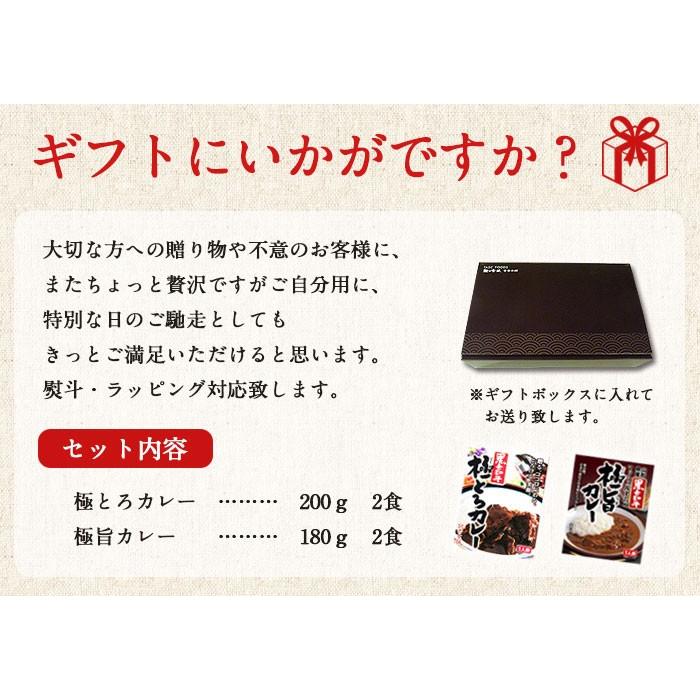 (カレー レトルト 詰め合わせ)宮香本舗 黒毛和牛 極とろカレー極旨カレー 詰合せBセット(レトルトカレー ギフト)