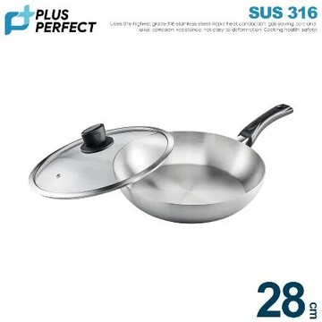 【PERFECT 理想】金緻316七層平底鍋 28cm單把 (附蓋) 台灣製造