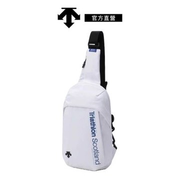 【DESCENTE】迪桑特 中性 運動側背包 斜背包 (白色)