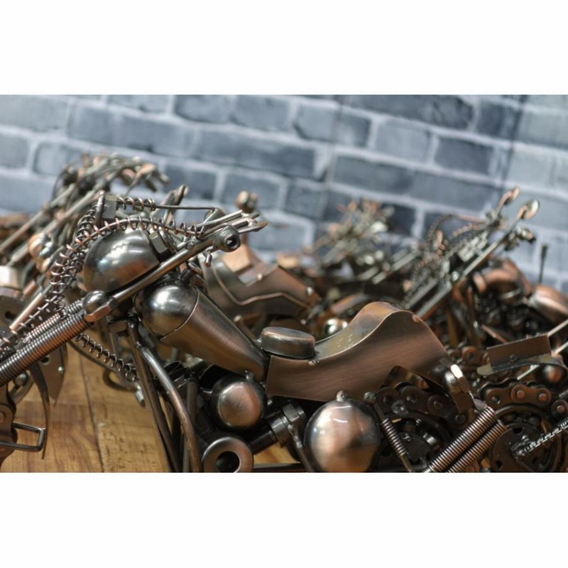 新品 ハンドメイド メタルクラフト アメリカンバイク フィギュア