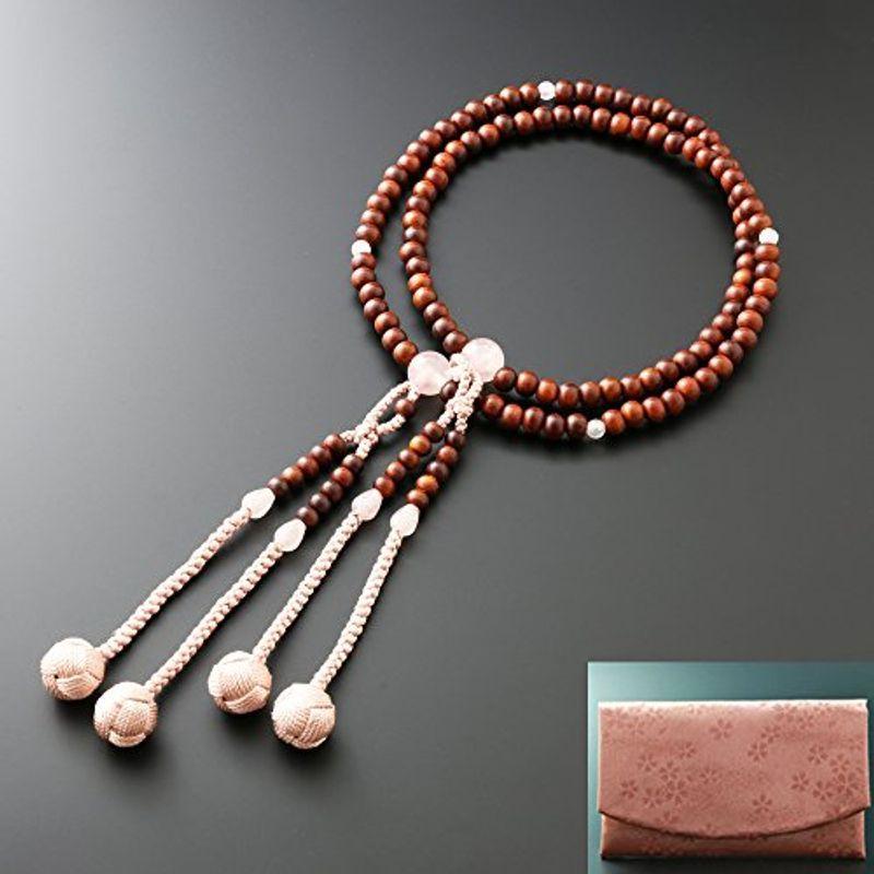 京仏壇はやし 数珠 浄土宗 紫檀（素挽き） （男性用） 正式 本式 数珠
