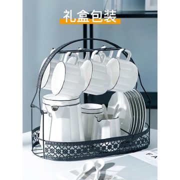 咖啡杯套裝輕奢禮盒英式下午茶陶瓷咖啡壺歐式茶具茶壺北歐奢華