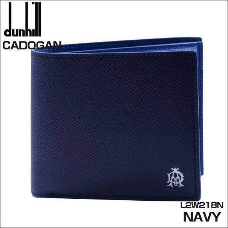 DUNHILL ダンヒル 財布 2つ折れ財布 小銭入れ付き メンズ財布 ネイビー  