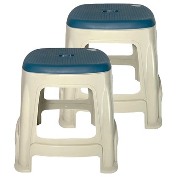 UDA 有達 小雙喜 塑膠椅 Set 2 PP塑膠 台灣製  36 x 31 x 34cm  藍色