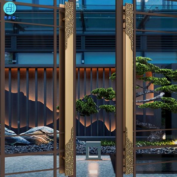 大門拉手 玻璃門拉手 把手 推拉門把手中式大門拉手酒店宴會包廂木門對開門推拉門玻璃門門把手定制刻字 免運 可開發票 工廠直銷 售後保障 z5515