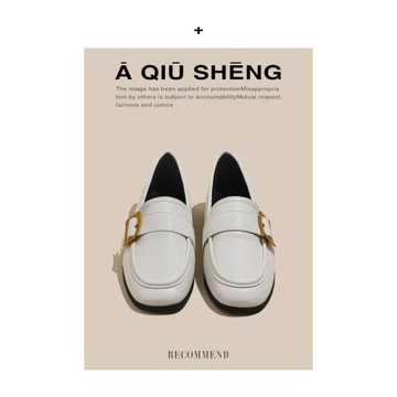 英倫復古樂福鞋女一腳蹬平底時尚真皮豆豆單鞋2025春季新款小皮鞋