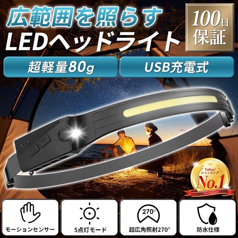 ヘッドライト ランプ 充電式 led 軽量 センサー 最強 ルーメン 広角 cob usb 登山 釣り 防水 明るい 強力 懐中電灯 長時間 キャップ ライト LINEショッピング