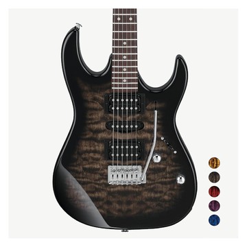 Ibanez GRX70QA-TKS HSH 雙單雙 小搖座 透黑漸層 Transparent Black Sunburst 紫心木指板 GIO系列 雲狀楓木貼面 電吉他