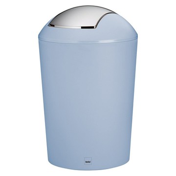 KELA 搖擺蓋垃圾桶 PP塑料 鍍鉻PS塑料（上蓋） 直徑19.5 x 高29 cm 約5L  藍色  1個