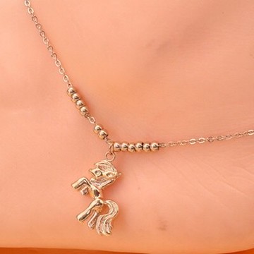 現貨+預購 玫瑰金腳鍊 銀飾-日韓可愛小馬時尚母親節生日情人節禮物女飾品71ak72【獨家進口】【米蘭精品】