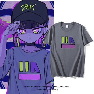 永遠是深夜有多好樂真夜中同款圓領短袖男女二次元樂隊純棉T恤夏