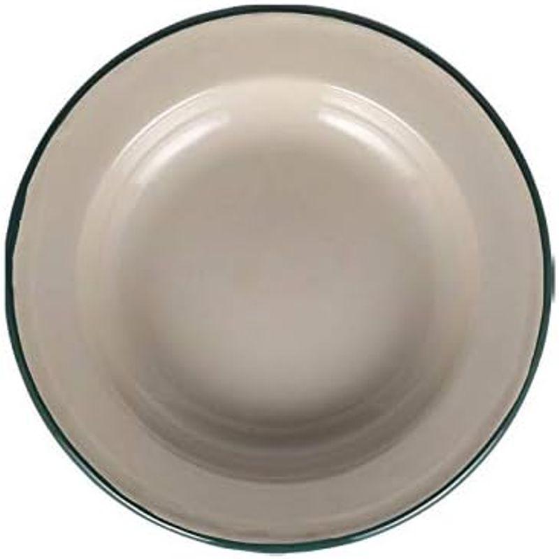 ダルトン キャンプ 食器 ENAMELED PLATE S BEIGE GREEN K19-0102