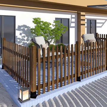 小區景觀柵欄變壓器防護欄戶外隔離欄庭院圍欄籬笆別墅圍墻木欄桿