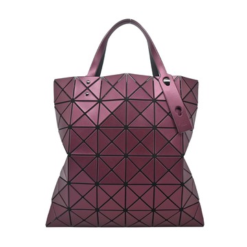 ISSEY MIYAKE 三宅一生 BAOBAO金屬光6X6手提包-紫紅