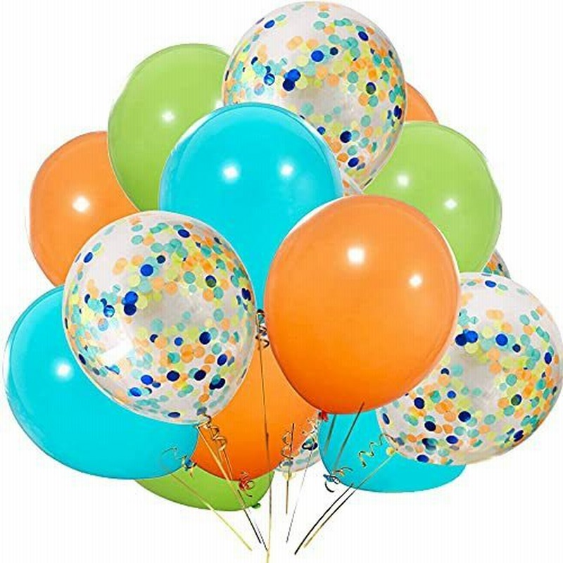 誕生日 バルーン 飾り付け セット パーティー グリーン 風船 オレンジ ライトブルー ラテックスバルーン 紙吹雪風船 男の子 子供 飾り 部屋 装飾 通販 Lineポイント最大0 5 Get Lineショッピング