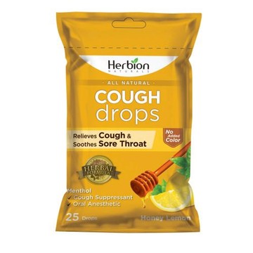 Cough Drops Honey 25 Count by Herbion Naturals
