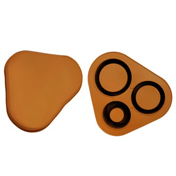 Chill Outdoor 三角形矽膠製冰盒  咖啡色  1個  20.5 x 19 x 7.3cm