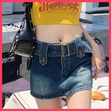 🐻牛仔半身裙女2026春夏新款復古百搭時尚辣妹超短裙包臀裙裙褲裙子
