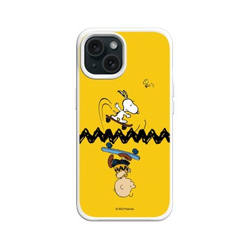 iPhone 15 SolidX 白 - 史努比 Snoopy - 一起玩滑板吧！