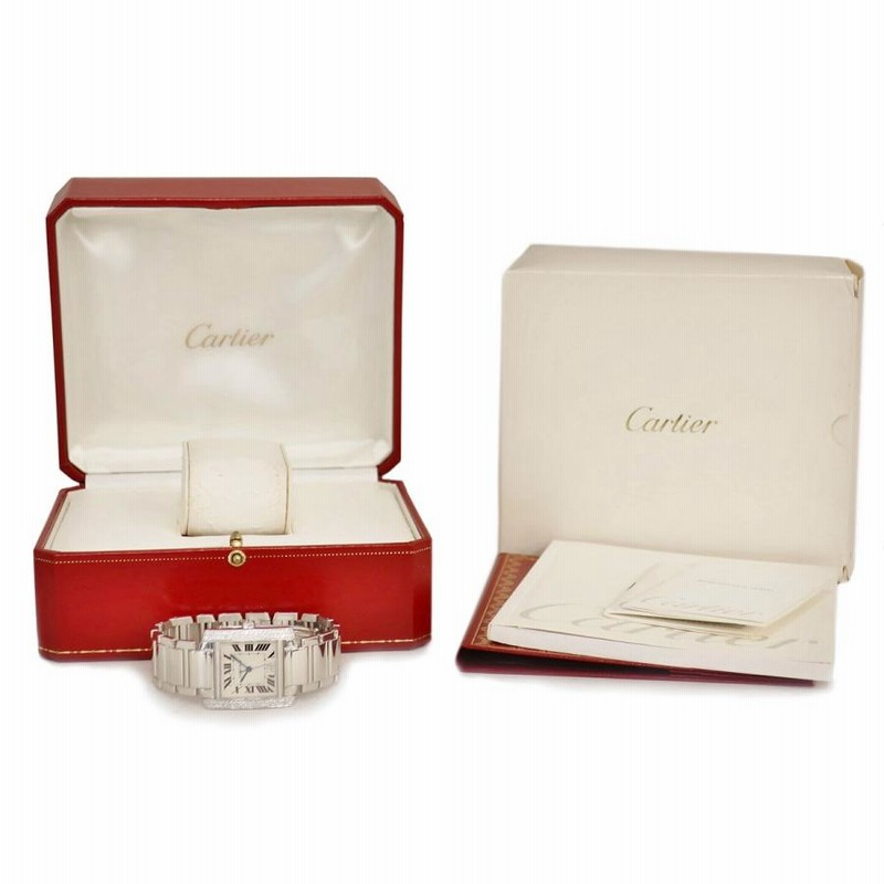 3年保証】 カルティエ タンクフランセーズLM W50011S3 K18WG無垢  